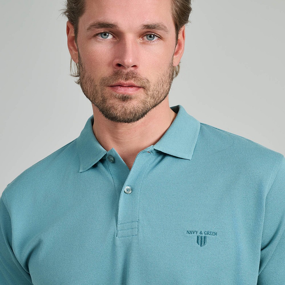 Navy & Green Ανδρική Μπλούζα Polo 100% Βαμβάκι