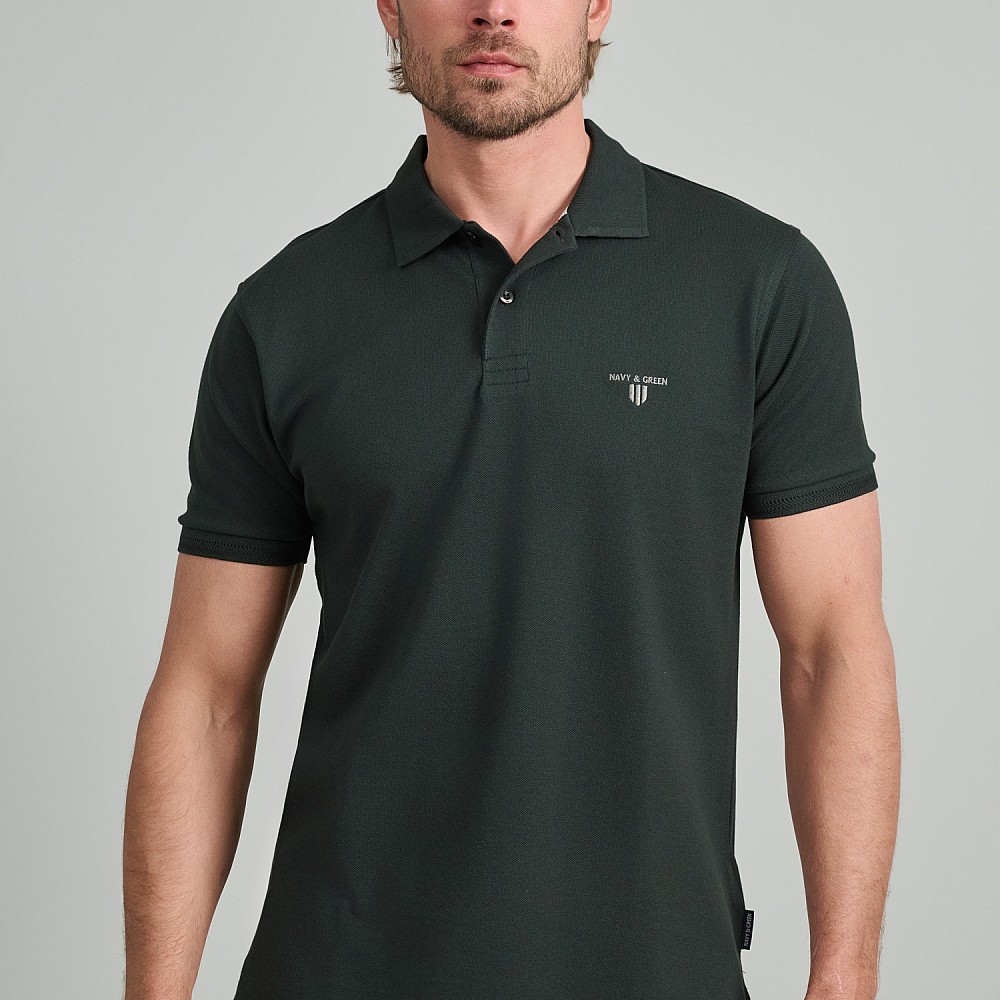 Navy & Green Ανδρική Μπλούζα Polo 100% Βαμβάκι