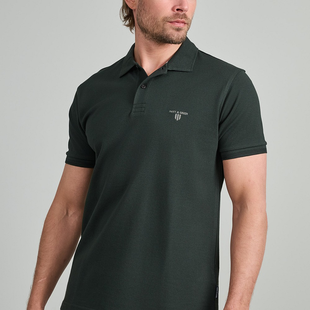 Navy & Green Ανδρική Μπλούζα Polo 100% Βαμβάκι