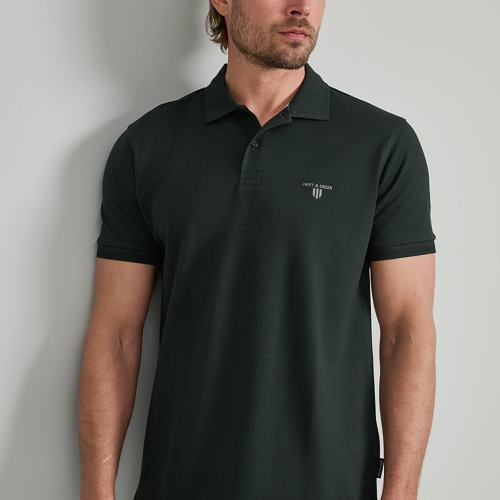 Navy & Green Ανδρική Μπλούζα Polo 100% Βαμβάκι