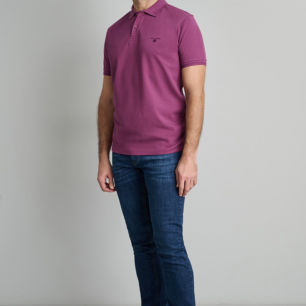 Navy & Green Ανδρική Μπλούζα Polo 100% Βαμβάκι