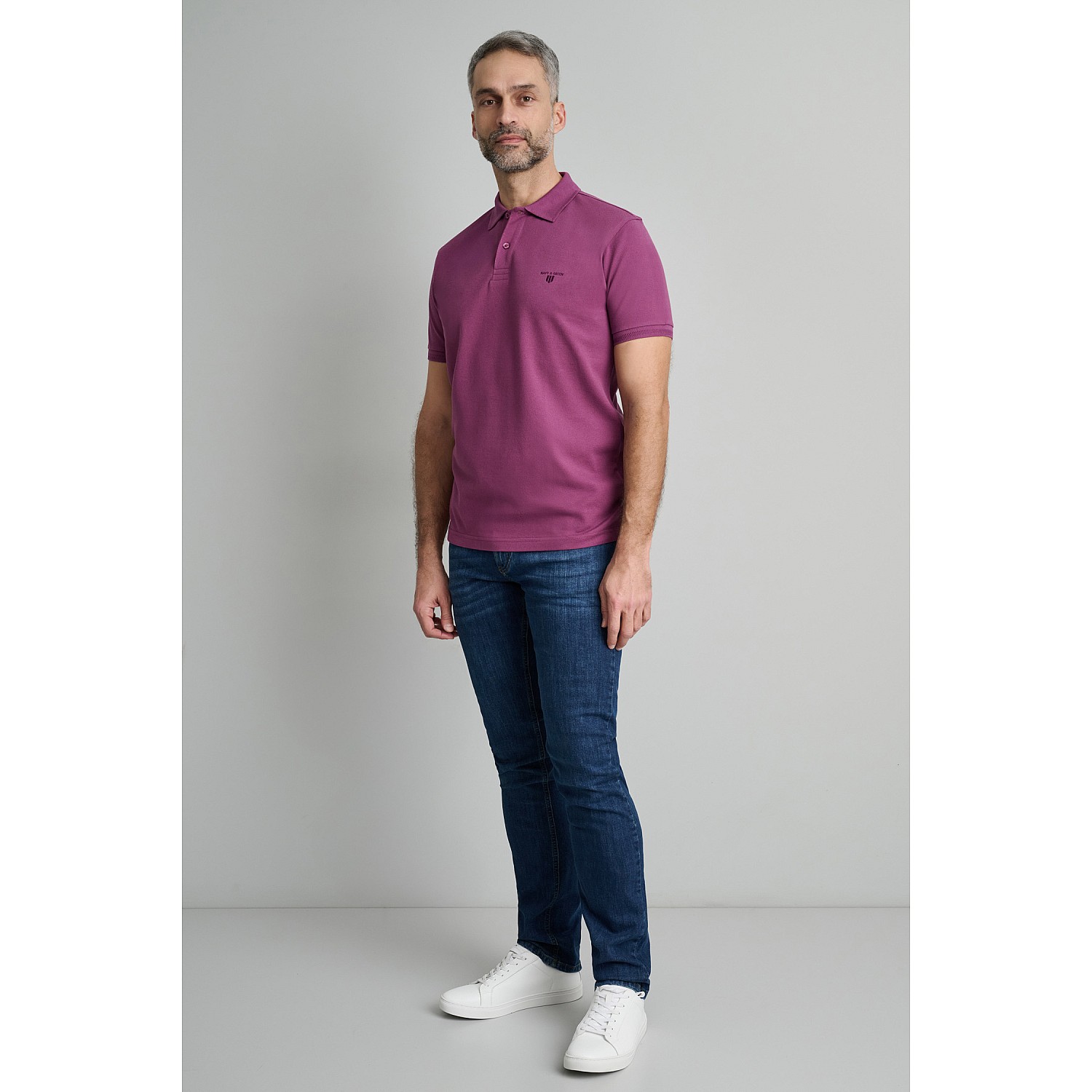 Navy & Green Ανδρική Μπλούζα Polo 100% Βαμβάκι