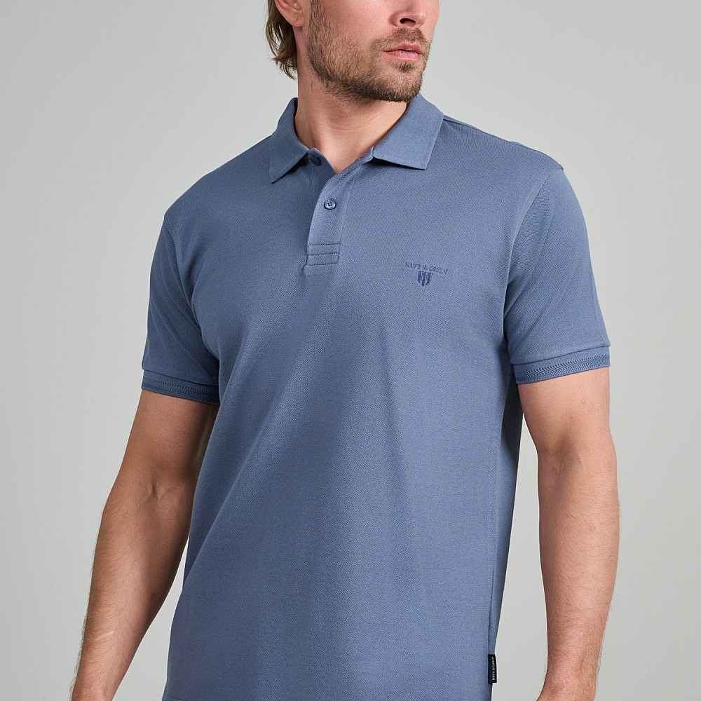 Navy & Green Ανδρική Μπλούζα Polo 100% Βαμβάκι