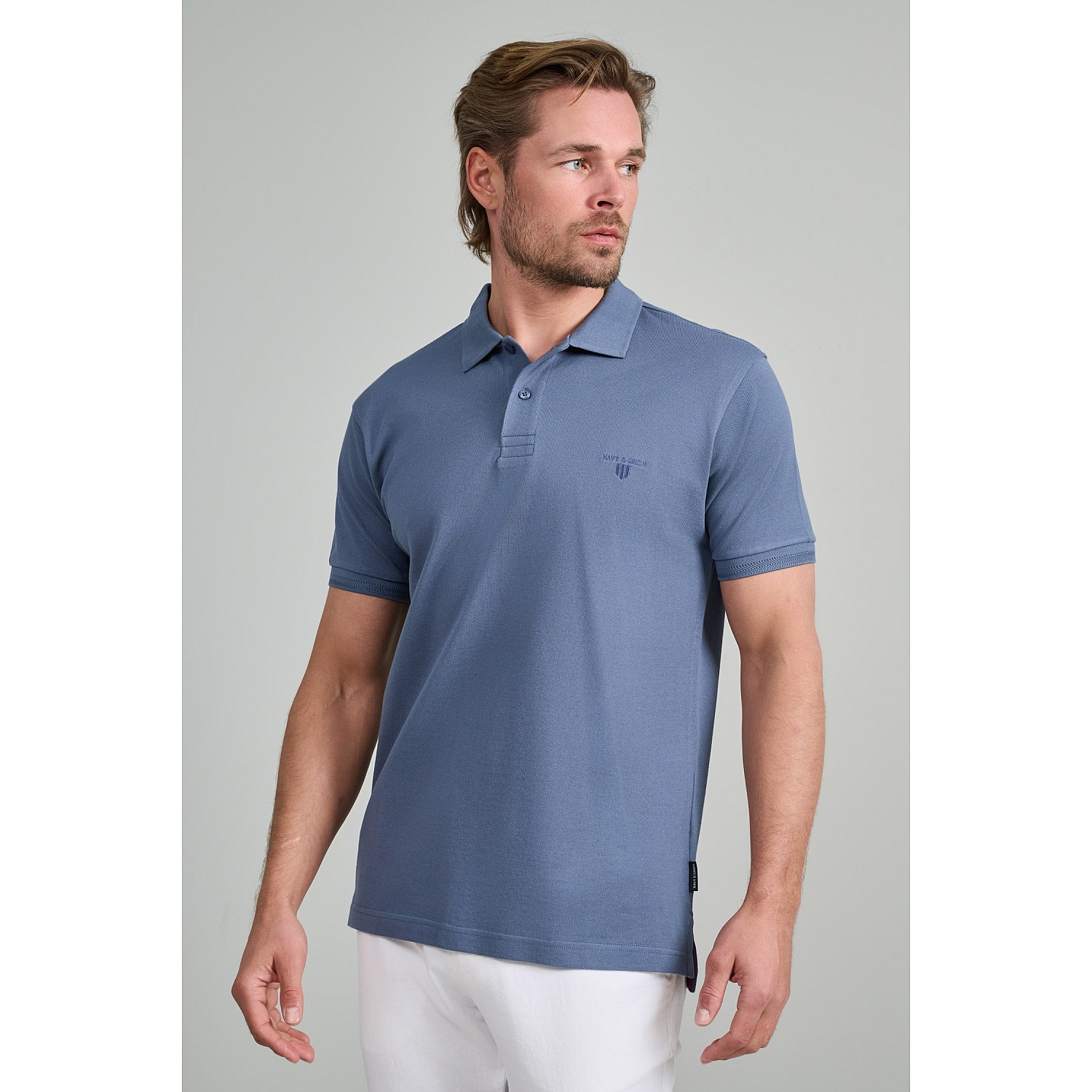 Navy & Green Ανδρική Μπλούζα Polo 100% Βαμβάκι