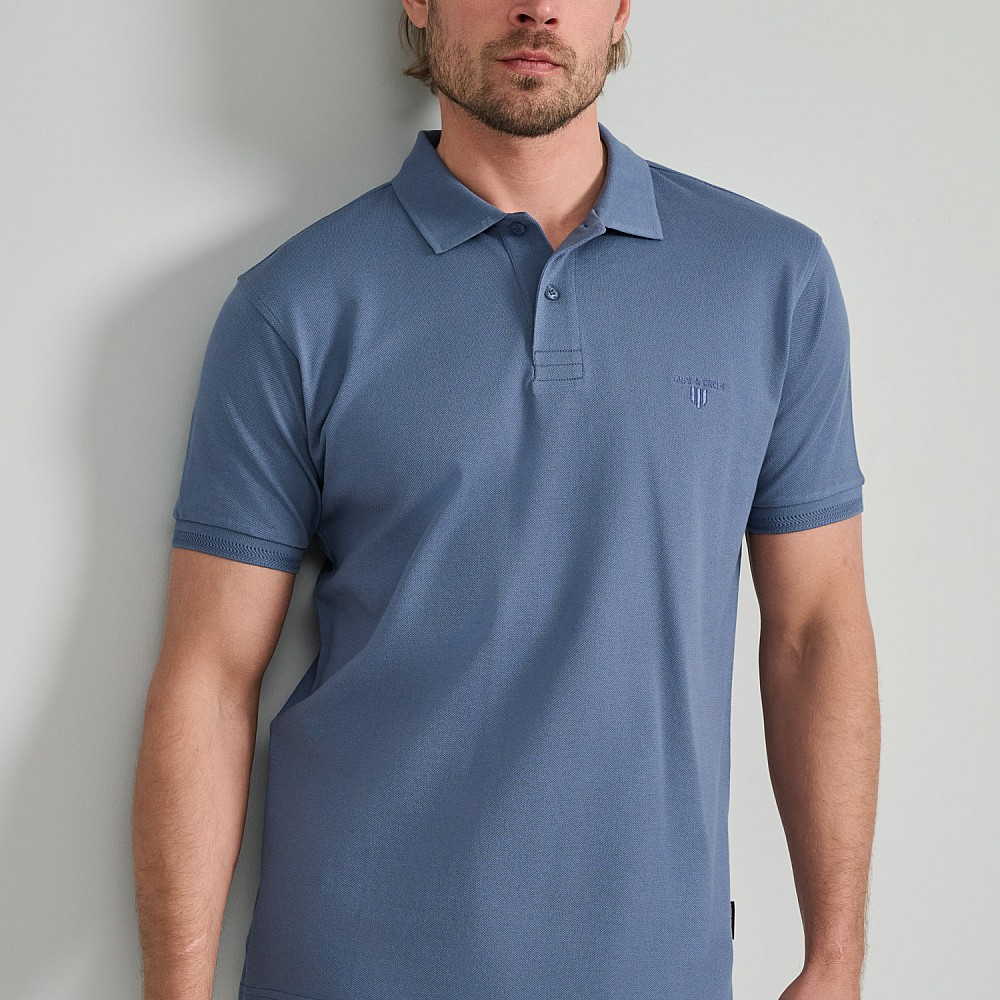 Navy & Green Ανδρική Μπλούζα Polo 100% Βαμβάκι