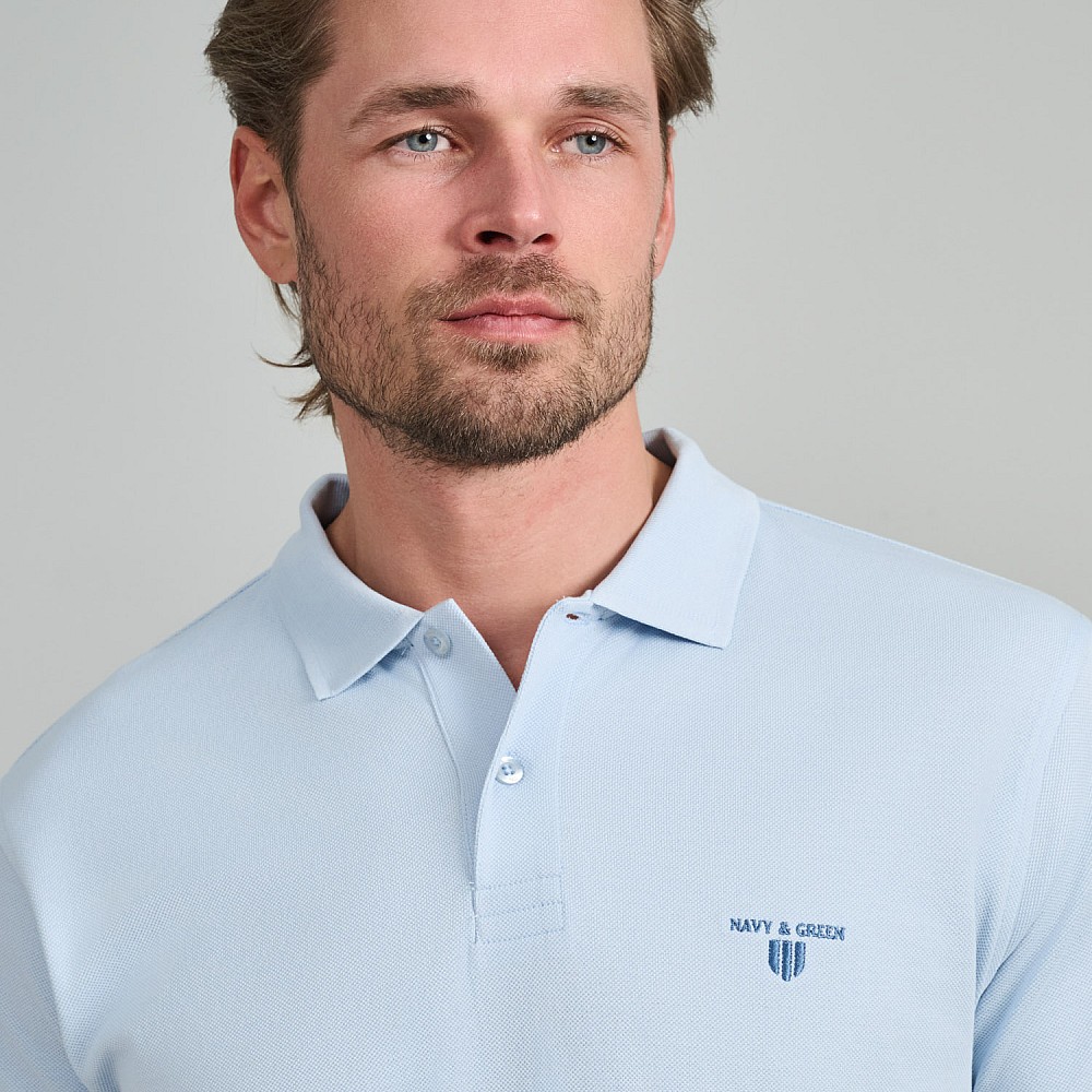 Navy & Green Ανδρική Μπλούζα Polo 100% Βαμβάκι