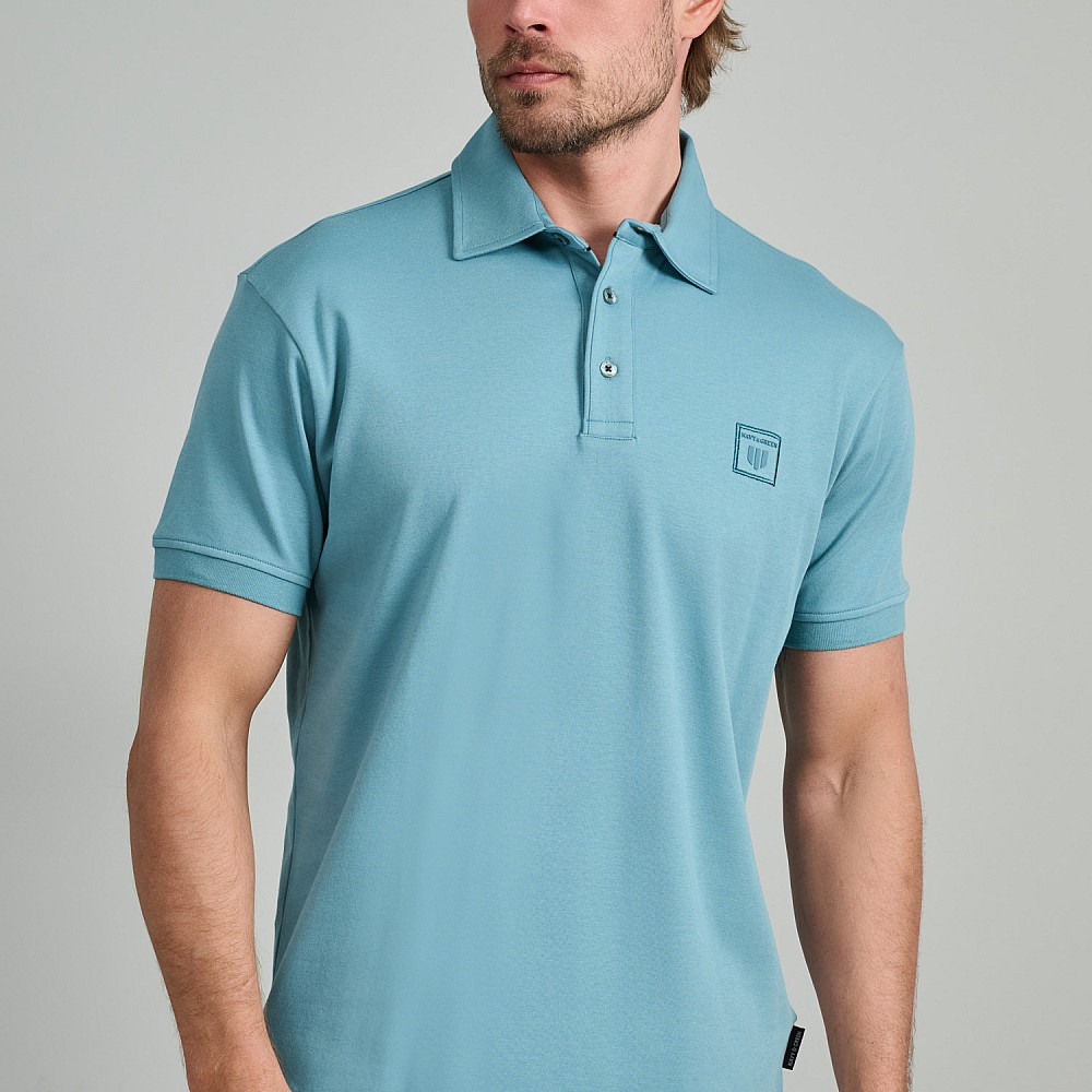 Navy & Green Ανδρική Μπλούζα Polo 100% Βαμβάκι