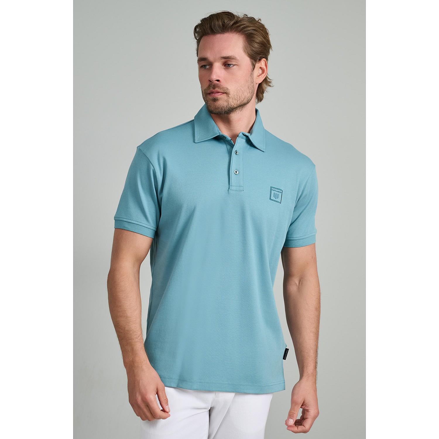 Navy & Green Ανδρική Μπλούζα Polo 100% Βαμβάκι