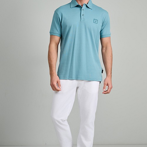 Navy & Green Ανδρική Μπλούζα Polo 100% Βαμβάκι