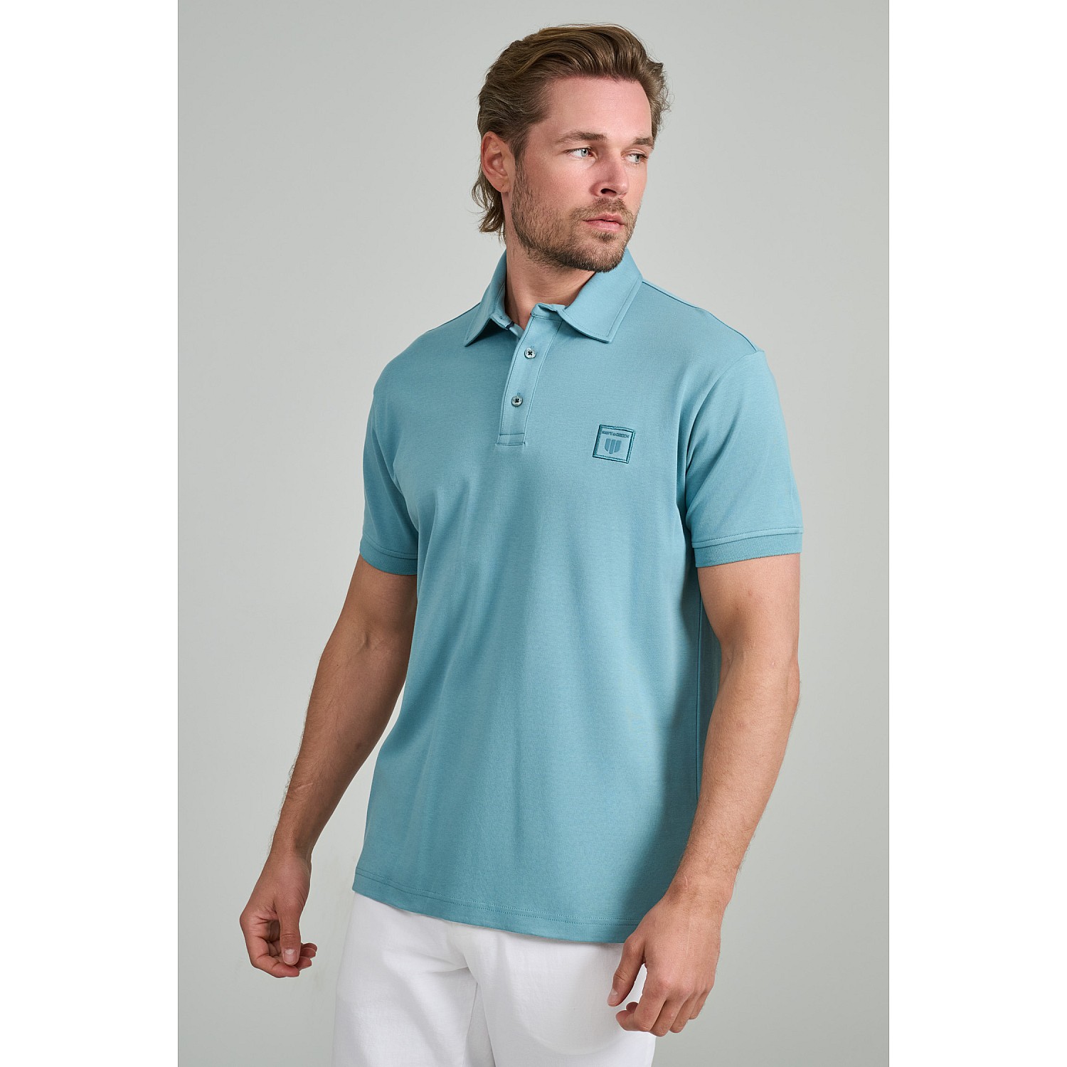Navy & Green Ανδρική Μπλούζα Polo 100% Βαμβάκι