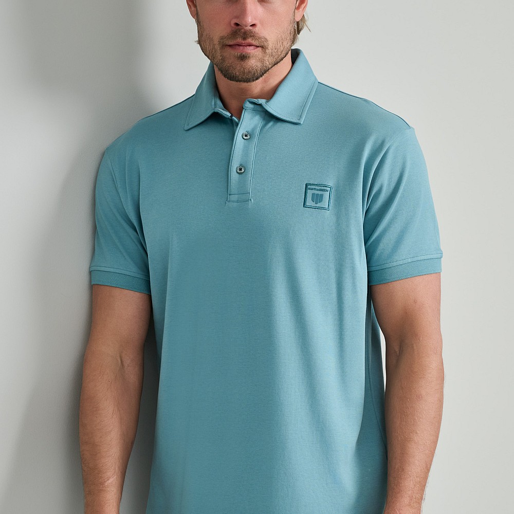 Navy & Green Ανδρική Μπλούζα Polo 100% Βαμβάκι