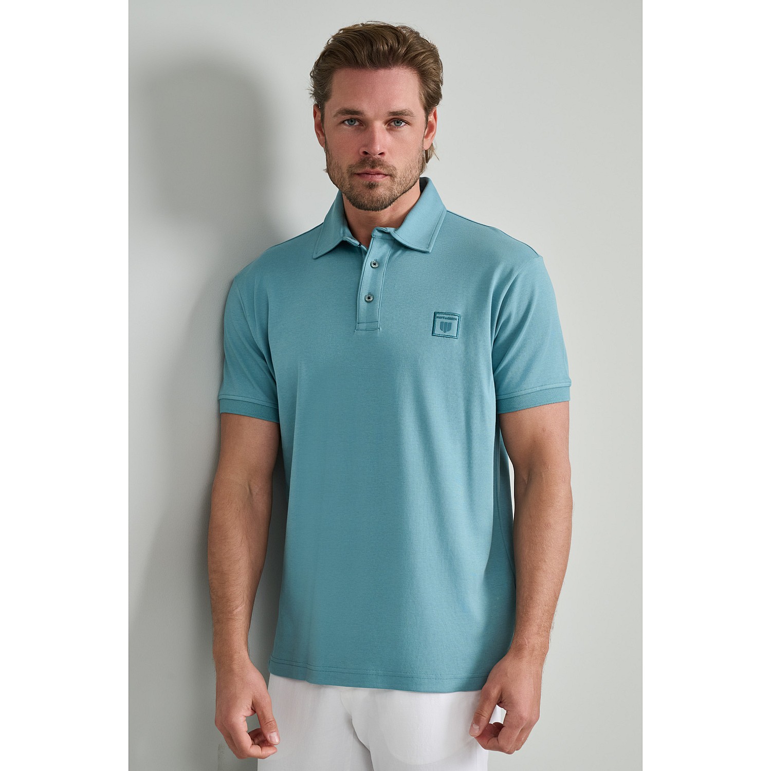 Navy & Green Ανδρική Μπλούζα Polo 100% Βαμβάκι