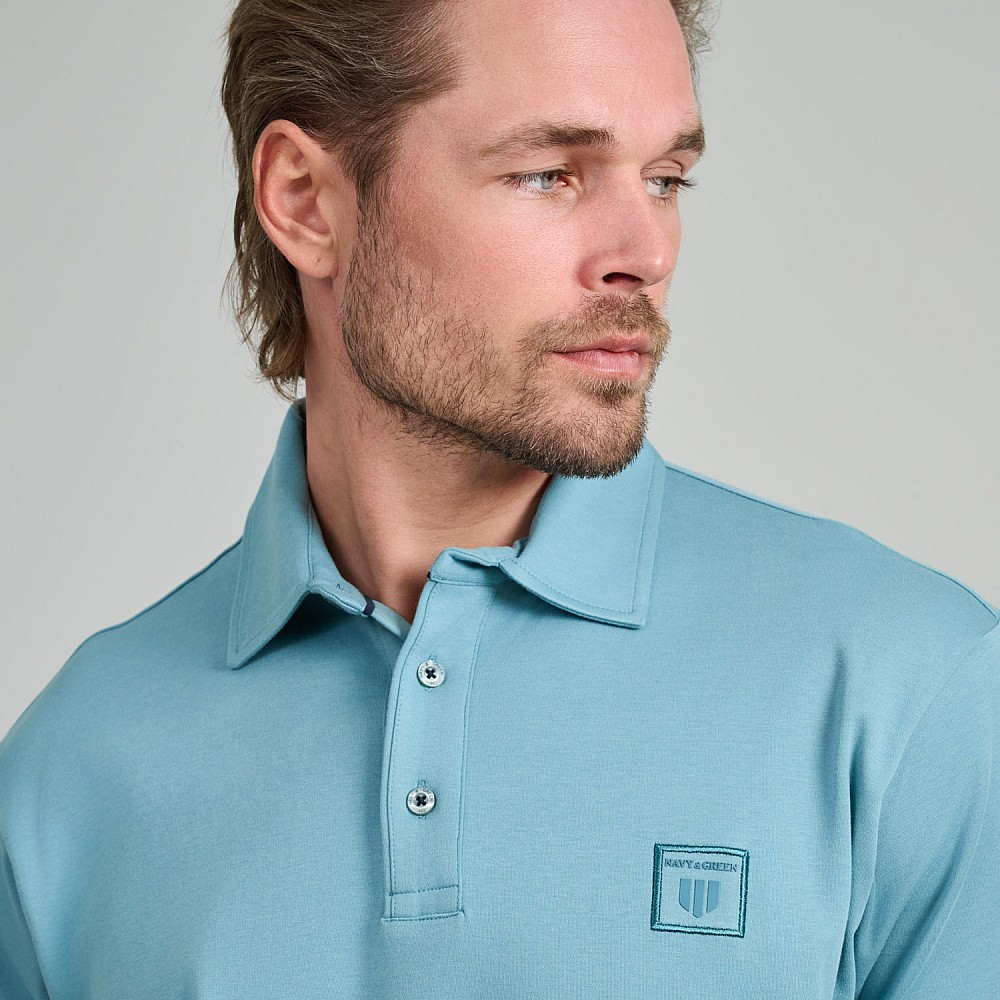 Navy & Green Ανδρική Μπλούζα Polo 100% Βαμβάκι