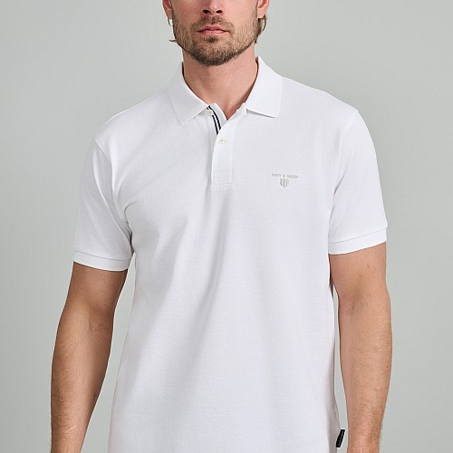 Navy & Green Ανδρική Μπλούζα Polo 100% Βαμβάκι