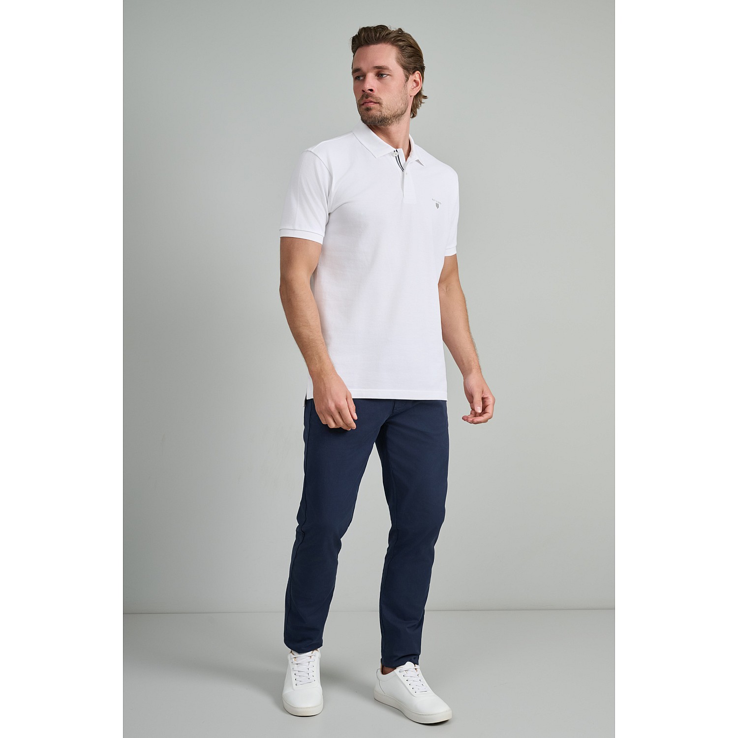 Navy & Green Ανδρική Μπλούζα Polo 100% Βαμβάκι