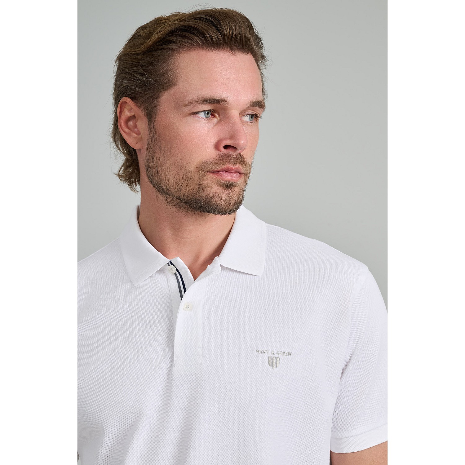 Navy & Green Ανδρική Μπλούζα Polo 100% Βαμβάκι