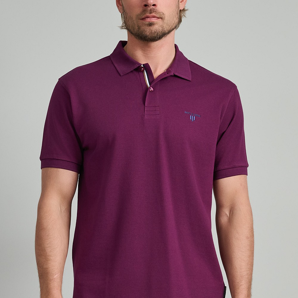 Navy & Green Ανδρική Μπλούζα Polo 100% Βαμβάκι