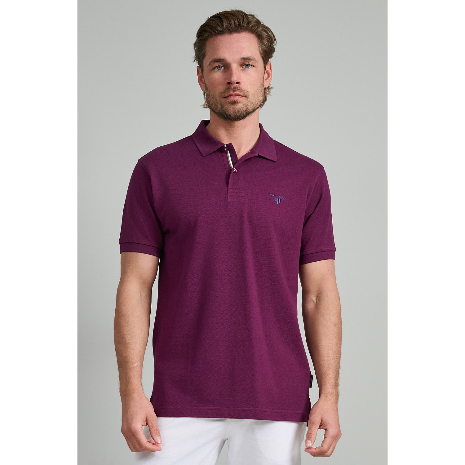 Navy & Green Ανδρική Μπλούζα Polo 100% Βαμβάκι