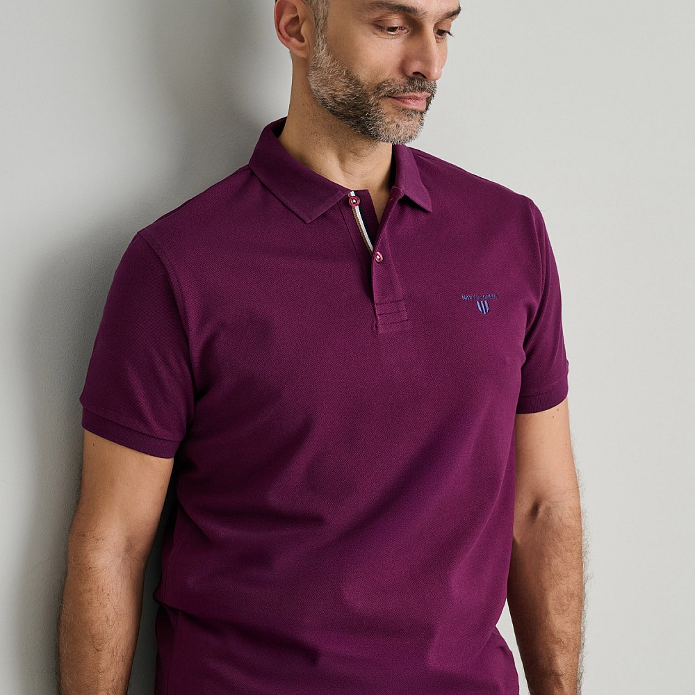 Navy & Green Ανδρική Μπλούζα Polo 100% Βαμβάκι
