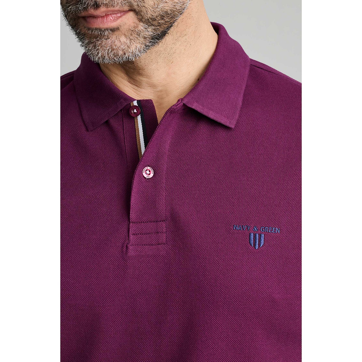 Navy & Green Ανδρική Μπλούζα Polo 100% Βαμβάκι