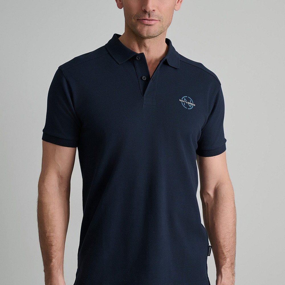 Navy & Green Ανδρικό Μπουζάκι Polo