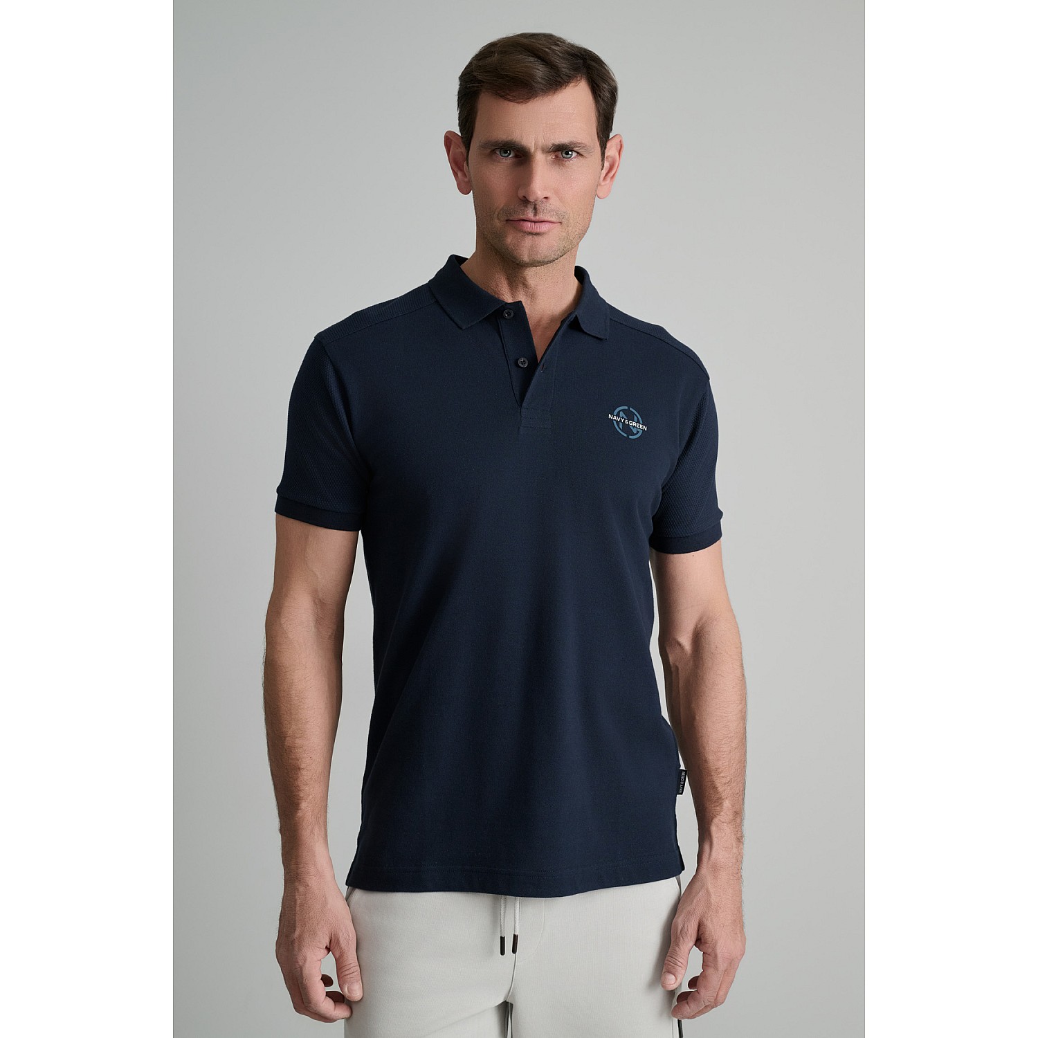 Navy & Green Ανδρικό Μπουζάκι Polo