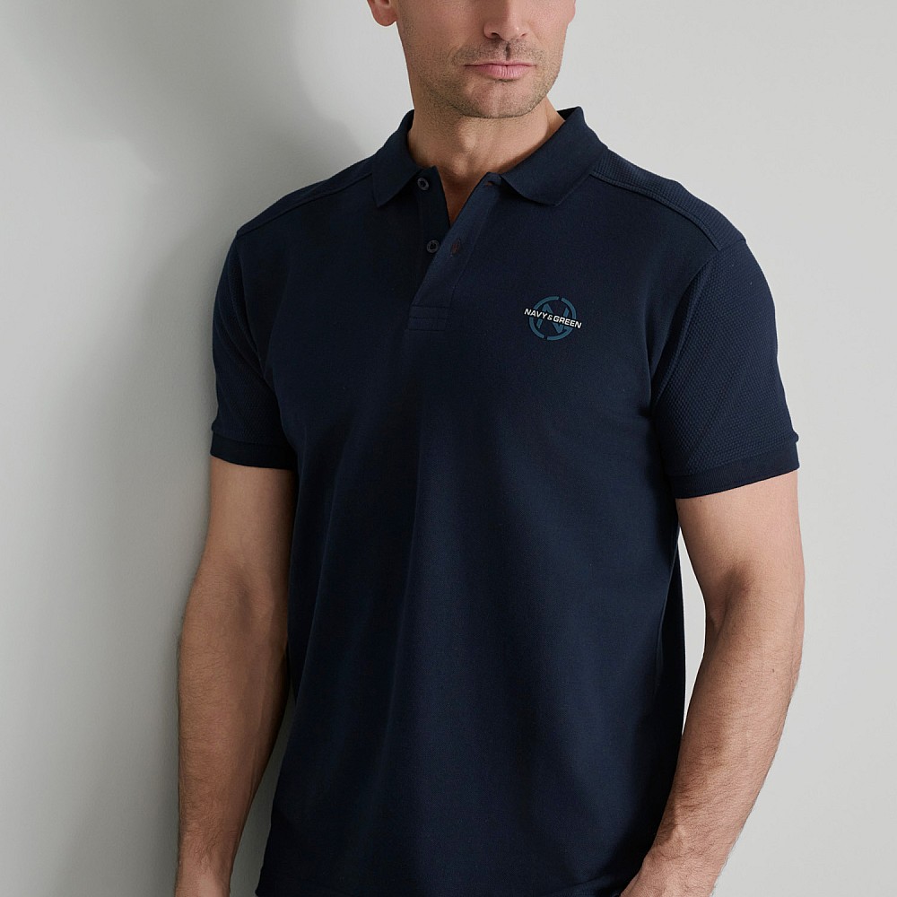 Navy & Green Ανδρικό Μπουζάκι Polo
