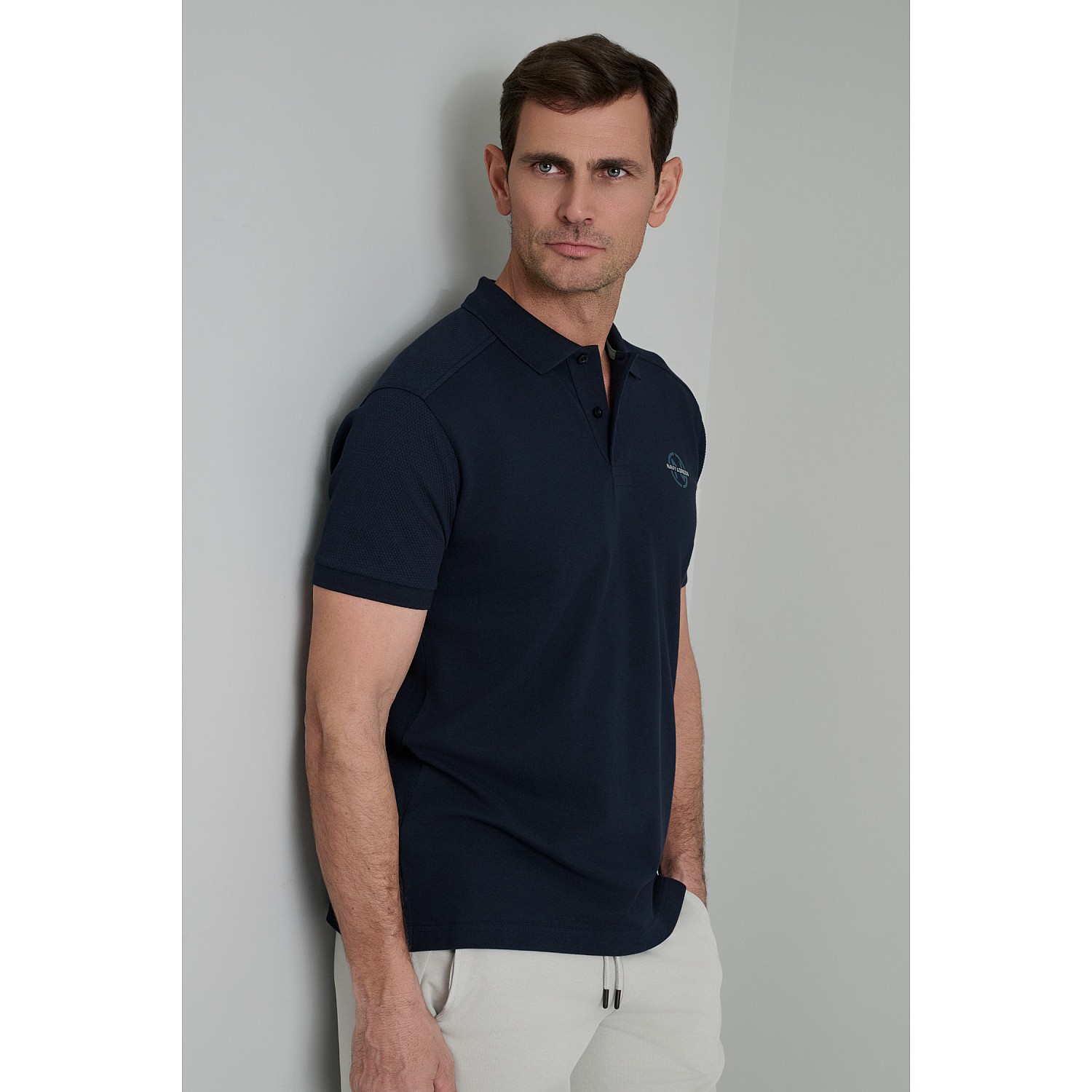 Navy & Green Ανδρικό Μπουζάκι Polo