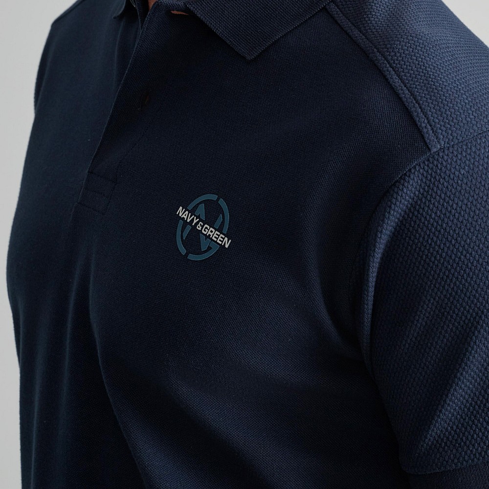 Navy & Green Ανδρικό Μπουζάκι Polo