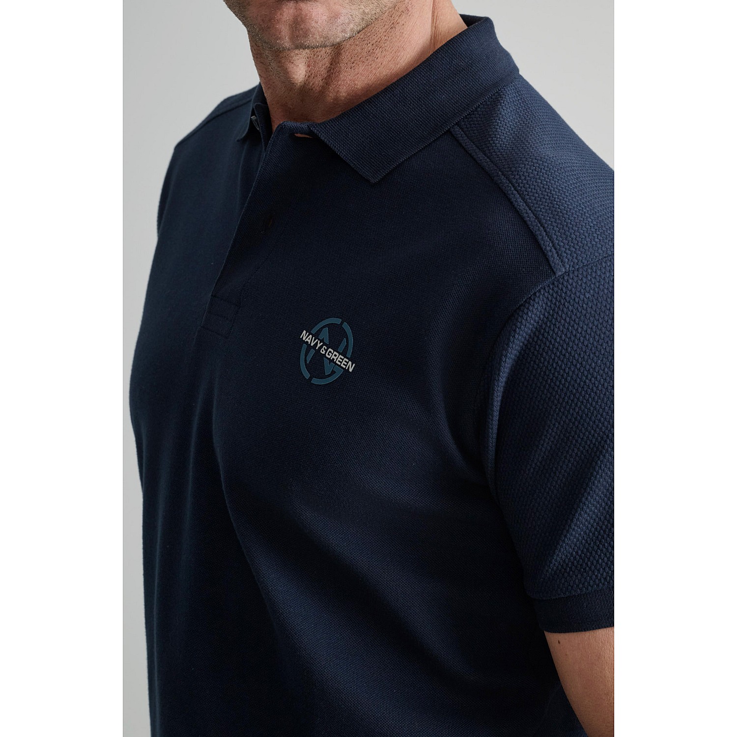 Navy & Green Ανδρικό Μπουζάκι Polo