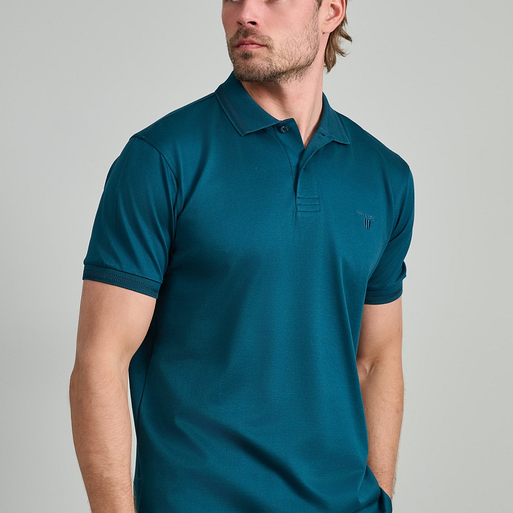 Navy & Green Ανδρική Μπλούζα Polo 100% Βαμβάκι
