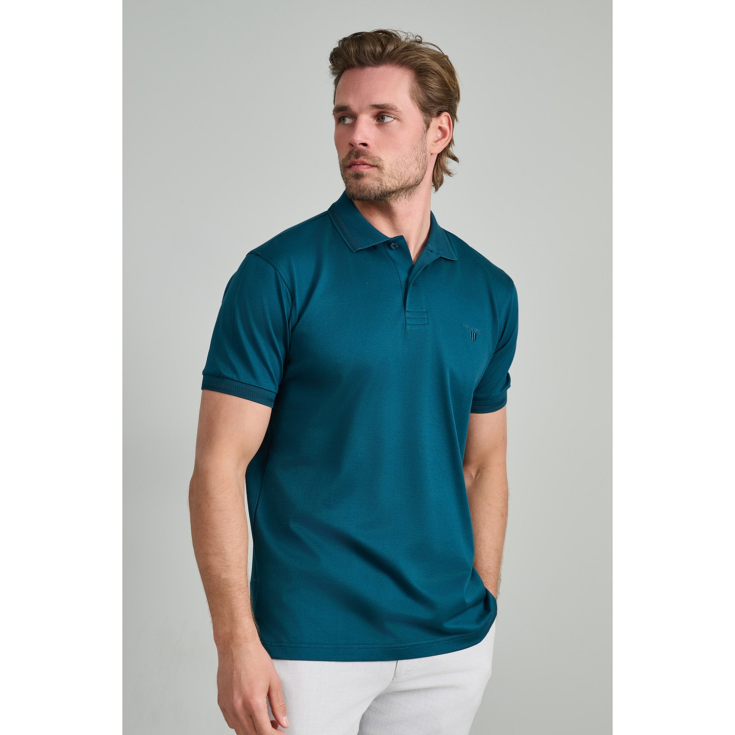 Navy & Green Ανδρική Μπλούζα Polo 100% Βαμβάκι