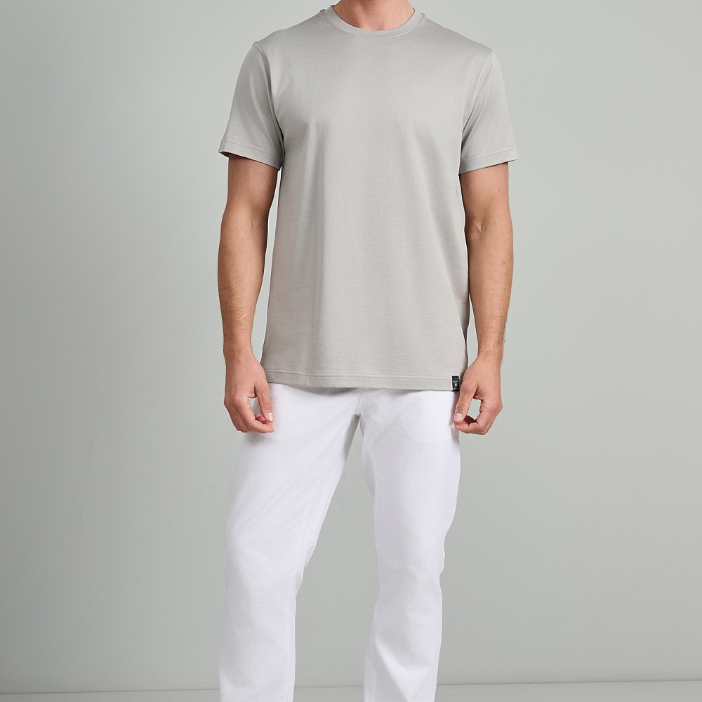 Navy & Green Ανδρικό T-Shirt Custom Fit 100% Βαμβάκι