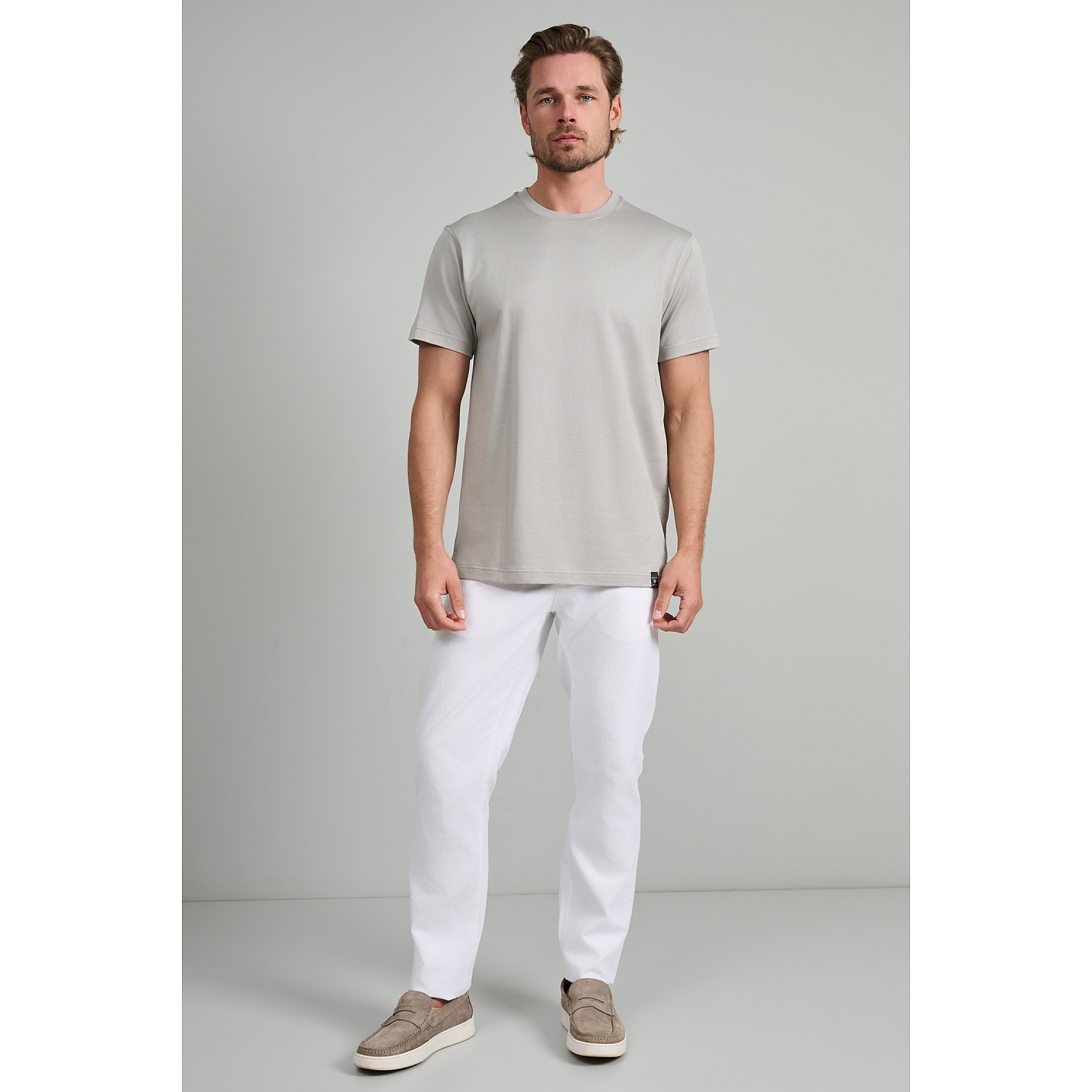 Navy & Green Ανδρικό T-Shirt Custom Fit 100% Βαμβάκι