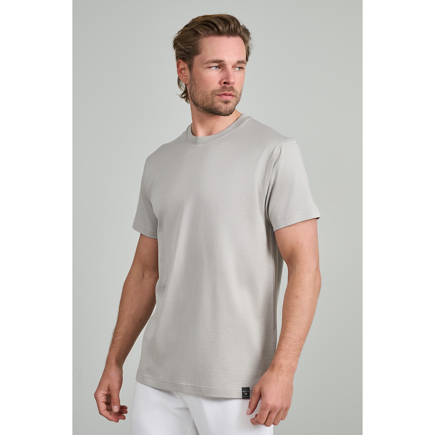 Navy & Green Ανδρικό T-Shirt Custom Fit 100% Βαμβάκι