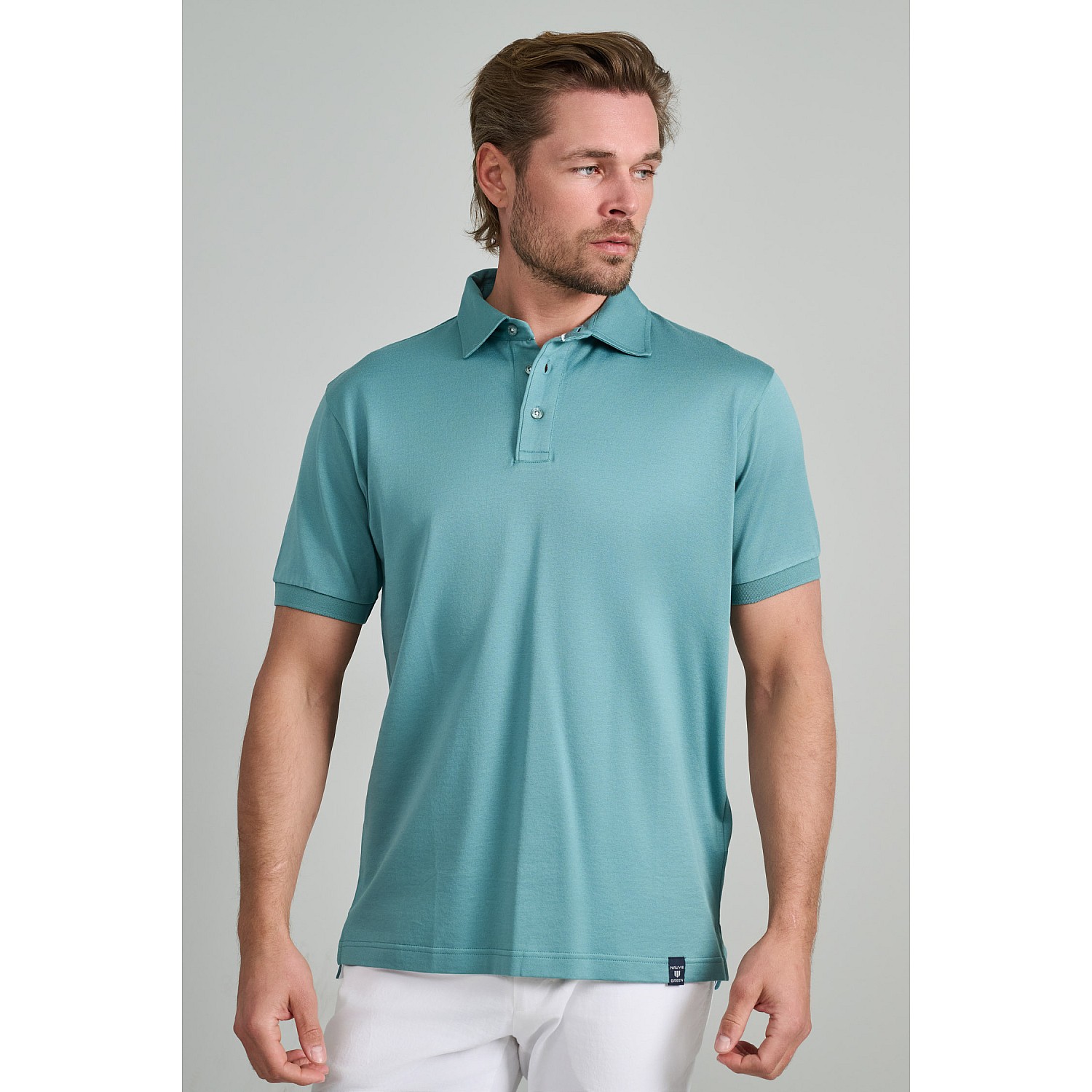 Navy & Green Ανδρική Μπλούζα Polo 100% Βαμβάκι