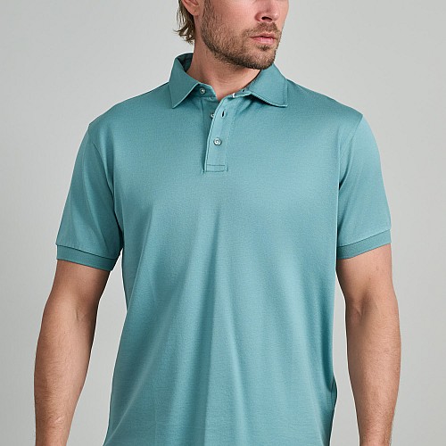 Navy & Green Ανδρική Μπλούζα Polo 100% Βαμβάκι