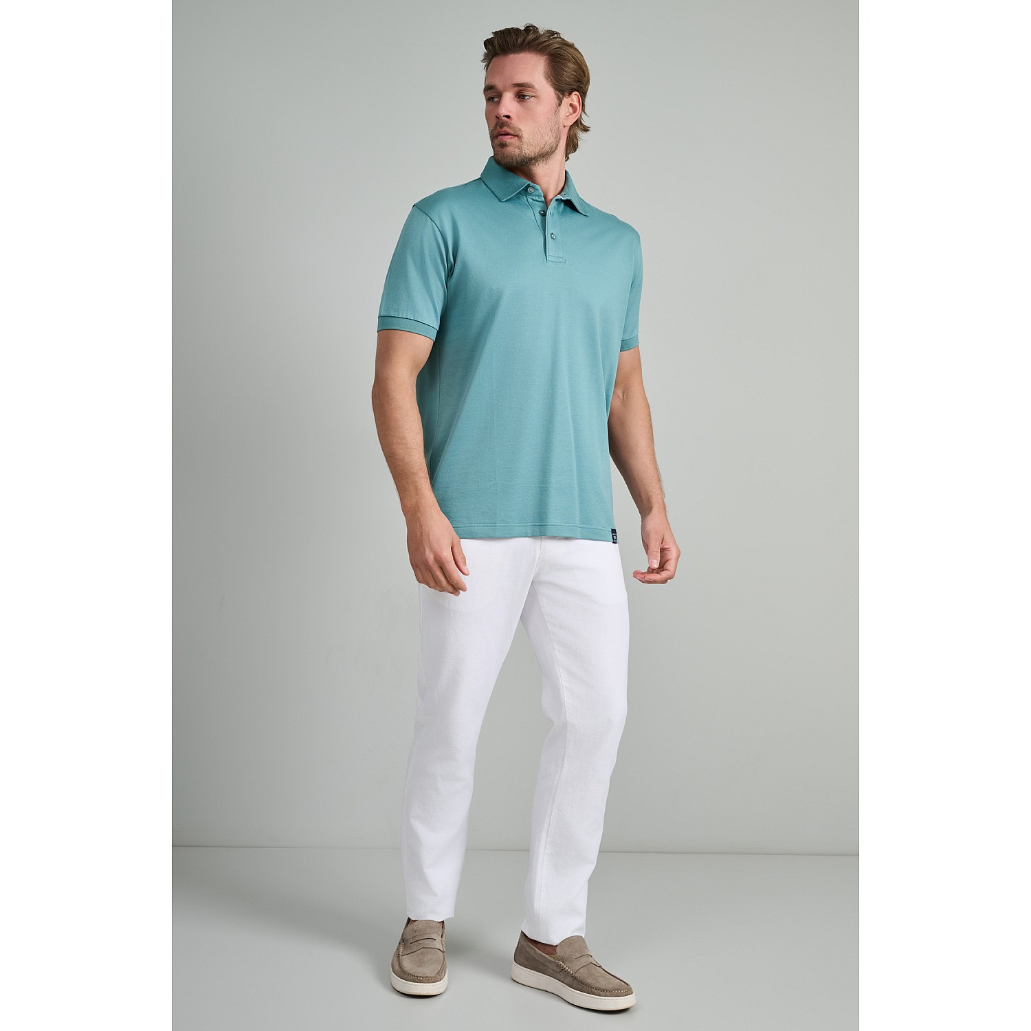 Navy & Green Ανδρική Μπλούζα Polo 100% Βαμβάκι