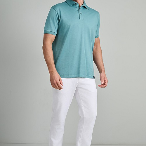 Navy & Green Ανδρική Μπλούζα Polo 100% Βαμβάκι