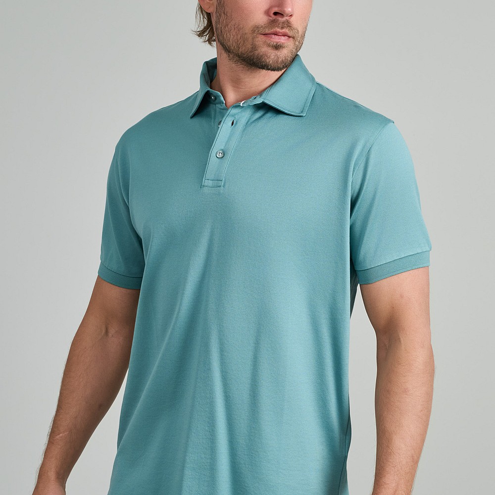Navy & Green Ανδρική Μπλούζα Polo 100% Βαμβάκι