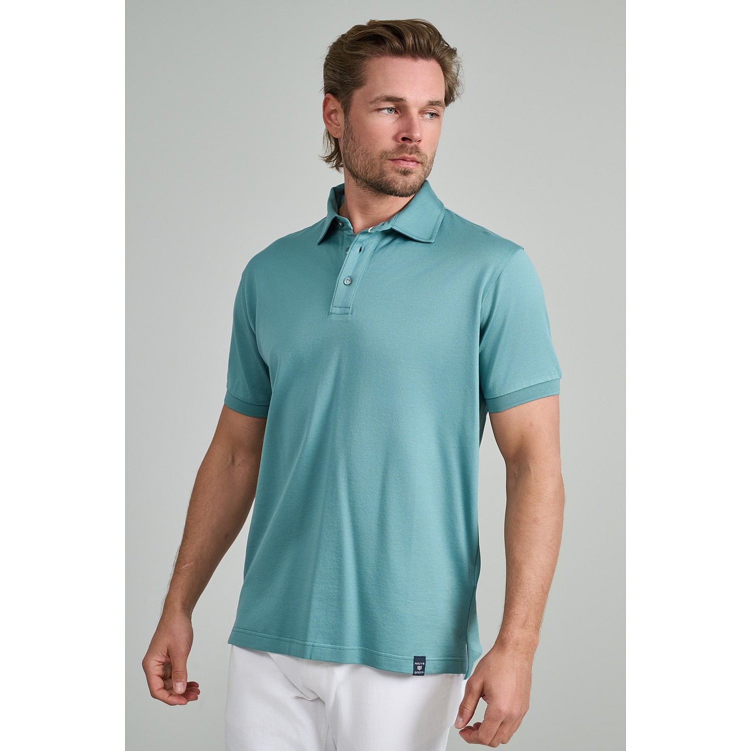 Navy & Green Ανδρική Μπλούζα Polo 100% Βαμβάκι