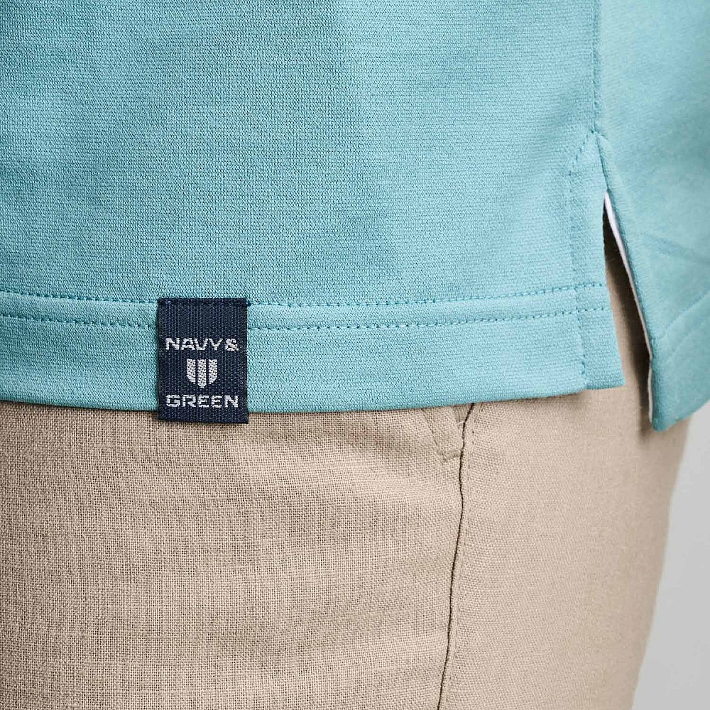 Navy & Green Ανδρική Μπλούζα Polo 100% Βαμβάκι