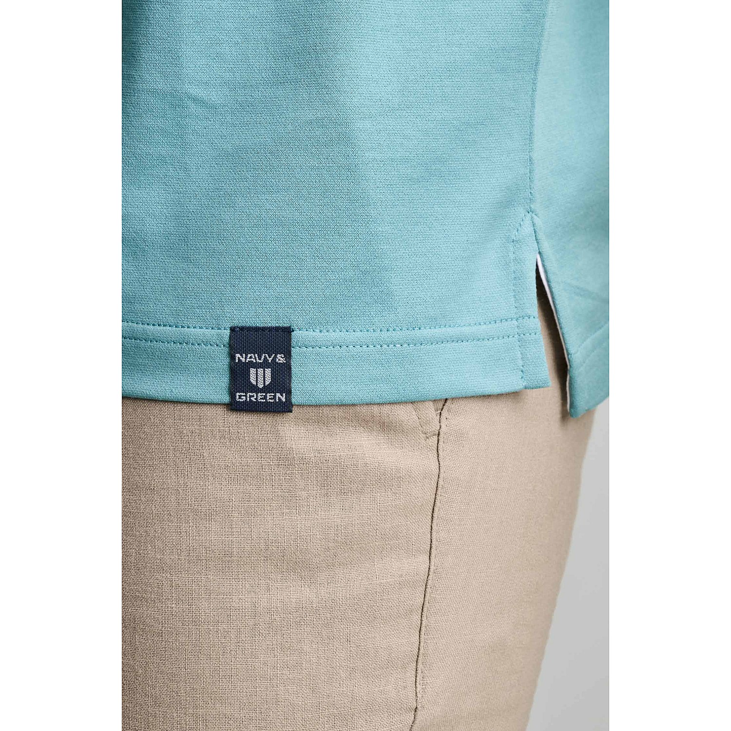 Navy & Green Ανδρική Μπλούζα Polo 100% Βαμβάκι