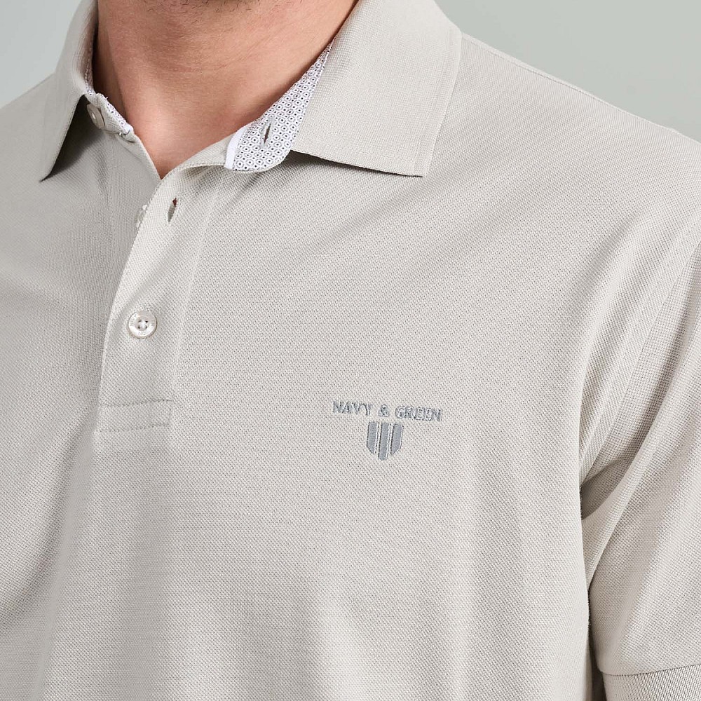 Navy & Green Ανδρική Μπλούζα Polo 100% Βαμβάκι