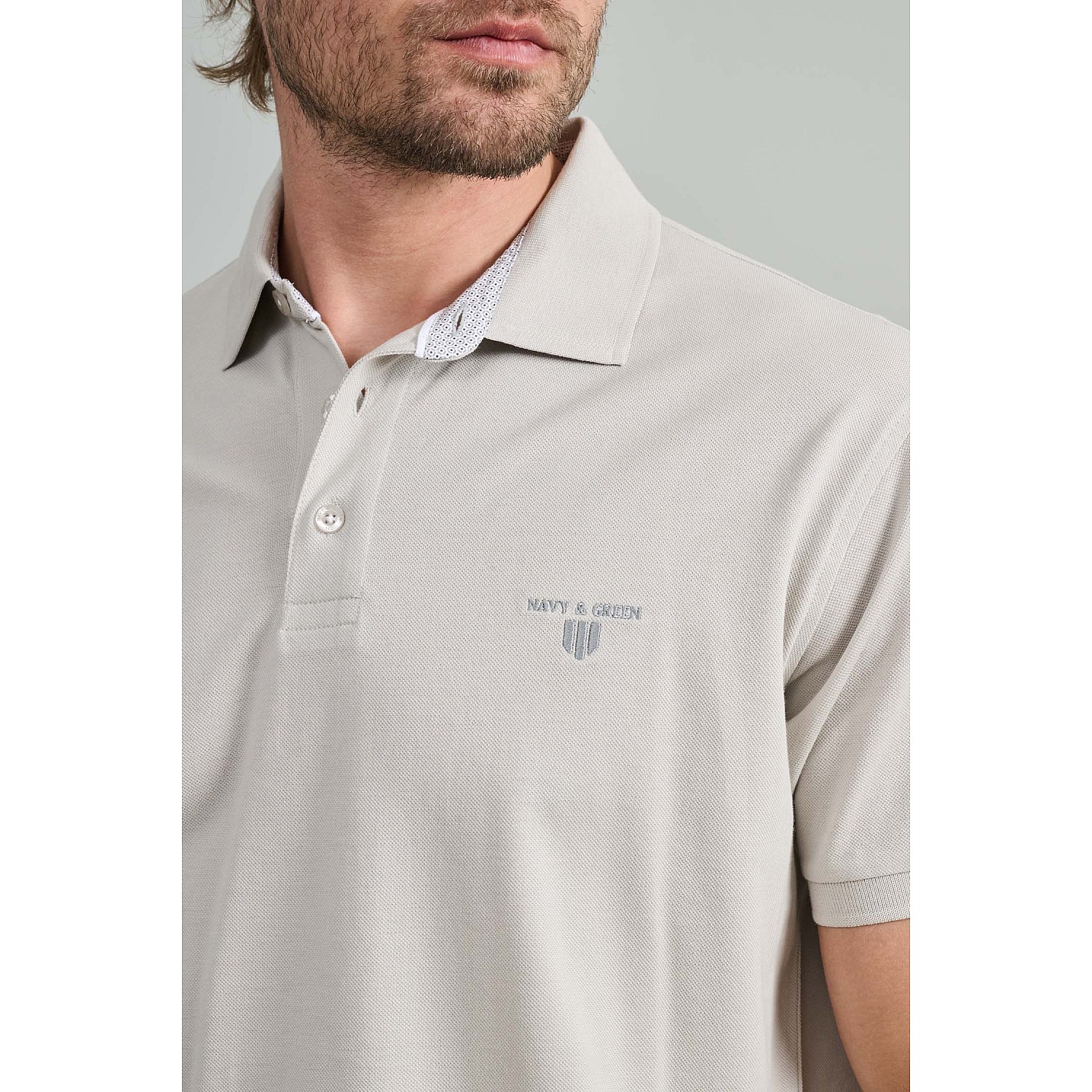 Navy & Green Ανδρική Μπλούζα Polo 100% Βαμβάκι