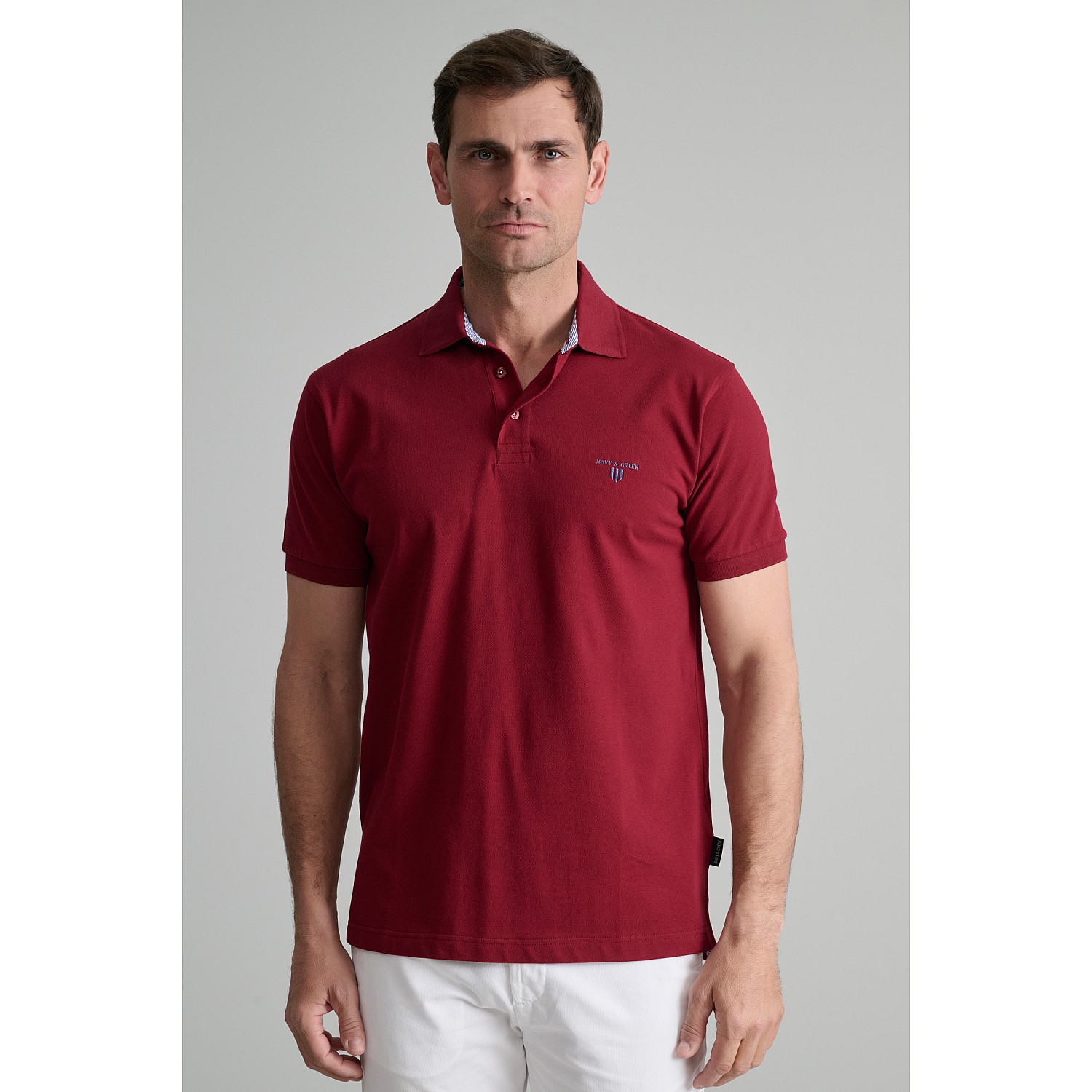 Navy & Green Ανδρική Μπλούζα Polo 100% Βαμβάκι