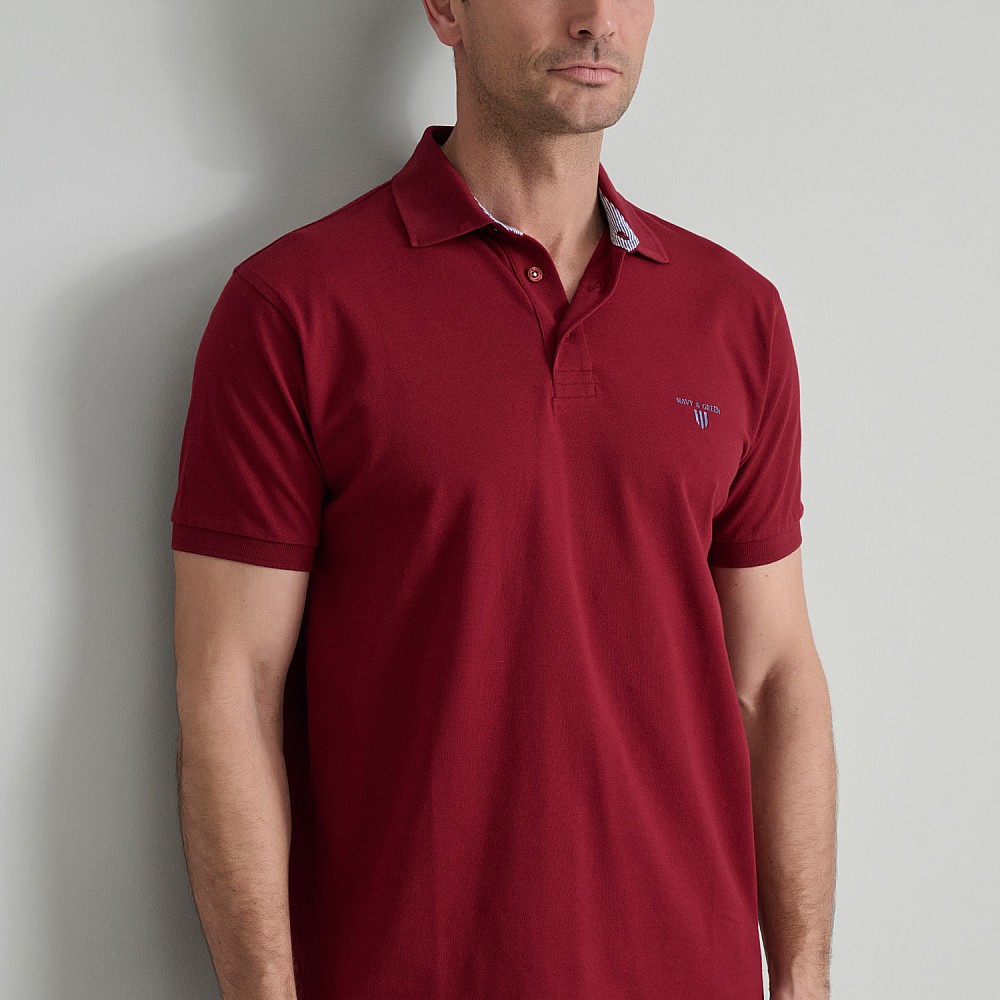 Navy & Green Ανδρική Μπλούζα Polo 100% Βαμβάκι