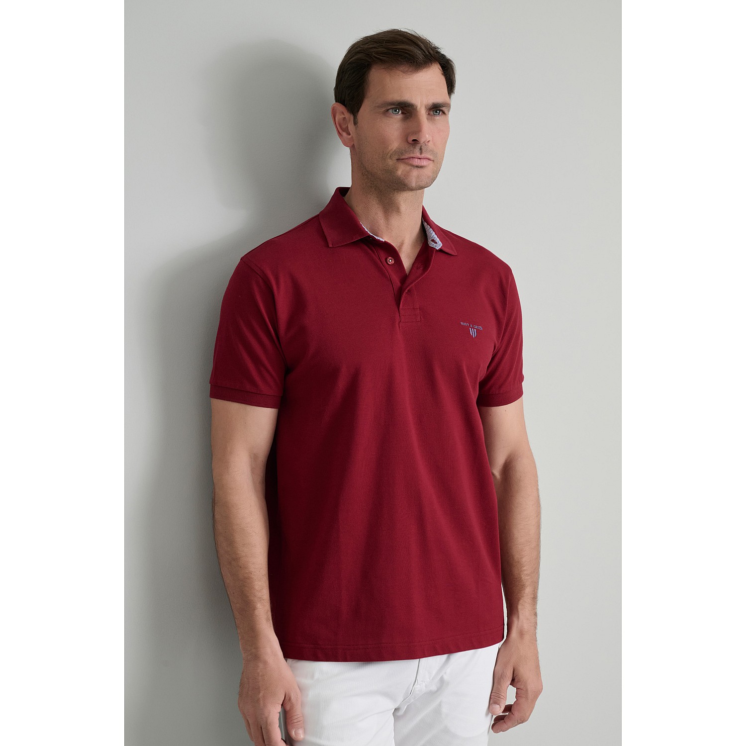 Navy & Green Ανδρική Μπλούζα Polo 100% Βαμβάκι