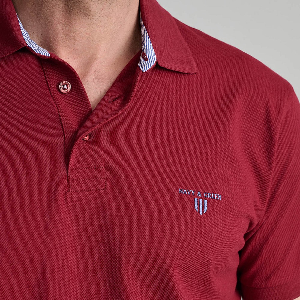 Navy & Green Ανδρική Μπλούζα Polo 100% Βαμβάκι