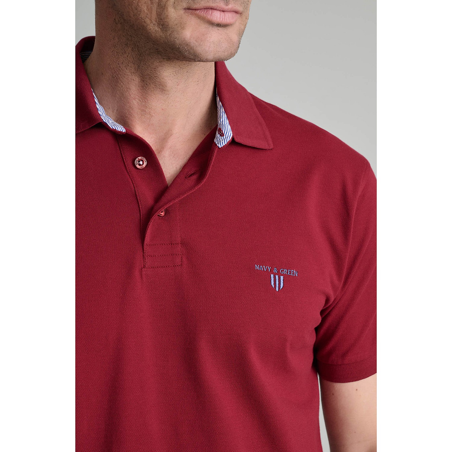 Navy & Green Ανδρική Μπλούζα Polo 100% Βαμβάκι